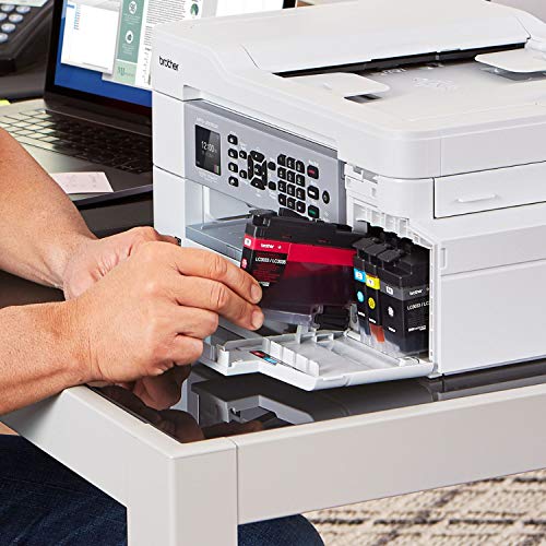 Brother MFC-J805DWB INKvestment Tank All-in-One Wireless Color Inkjet Printer - 4-in-1 Print Copy Scan Fax - 12 ppm, 6000 x 1200 dpi, Auto Duplex, up to 1-Year of Ink in-Box, Tillsiy Printer Cable