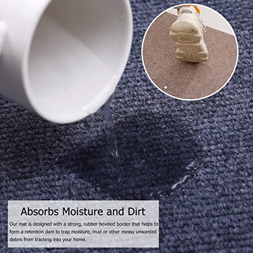 Grey Office Chair Mat for Hardwood Floor, Non-Slip Desk Rug, Soundproof Mat for Drum Stand & Upright Piano (60x90cm)