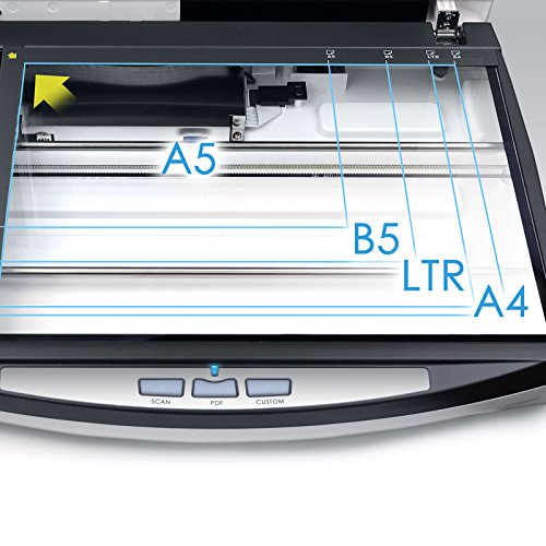 Plustek PL4080 - High Speed Versatile Scanner, Flatbed + ADF All in one. with 50 Sheet Document Feeder and A4 Size Flatbed scan Special Design Suit for Multi Folded documents.