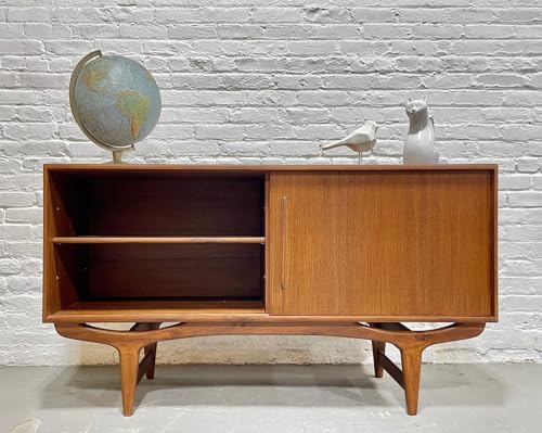 Lschool Mid Century Modern Sculptural Credenza/Media Stand/Sideboard