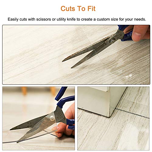 Area Rugs Clear Vinyl Plastic Floor Protector - Non-Skid Waterproof - 80cm/100cm/120cm/140cm Wide - Size: 80×400cm (2.6ft×13.1ft)