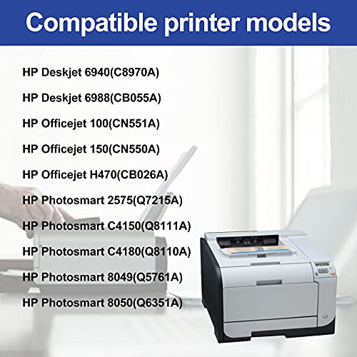 [2 Black+2 Tri-Color] 98 | C9364WN & 95 | C8766WN Compatible Remanufactured Ink Cartridge Replacement for HP Deskjet 6940 6988 Officejet 100 150 H470 Photosmart 8049 8050 Printer Ink Cartridge