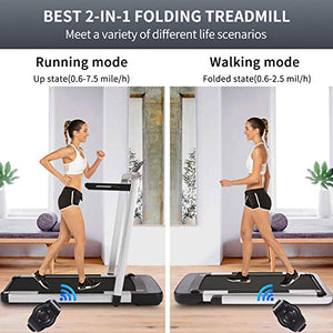 ANCHEER Treadmill,2 in 1 Folding Treadmill for Home, Under Desk Electric Treadmill, Foldable Running Machine Portable Compact Treadmill for Running and Walking Exercise3