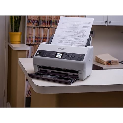 Epson DS-730N Network Color Document Scanner, 100-page ADF, Duplex Scanning