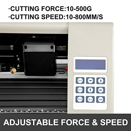 VEVOR Vinyl Cutter 28 Inch Vinyl Cutter Machine 720mm Paper Feed Vinyl Plotter Cutter Machine with Sturdy Floor Stand Vinyl Cutter Plotter Machine for Cutting Paper(Black)