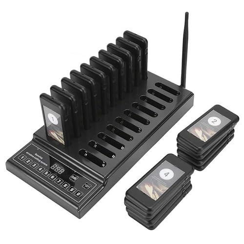 None KDBYT Restaurant Waiter Service Calling System 999-Channel 20 Keyboard Pagers