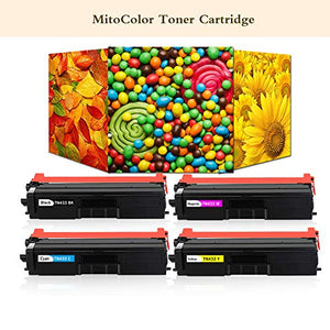 4-Pack Compatible Brother TN-433 TN433 Toner Cartridge(TN433BK, TN433C, TN433M, TN433Y) High Yield use for Brother MFC-L8900CDW HL-L8360CDW HL-L8360CDWT MFC-L8610CDW HL-L8260CDW Color Printer