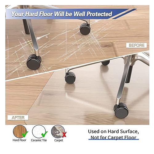 HOBBOY Clear Plastic Hard-Floor Chair Mat for Hardwood Floors, Waterproof, Non-Skid - 170-200cm Width