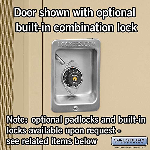 Salsbury Industries 71024TN-U 6ft High 24in Deep Unassembled Metal Locker - Tan Brown