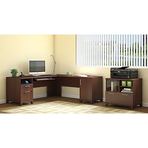 Achieve L Shaped Desk with Printer Stand File Cabinet