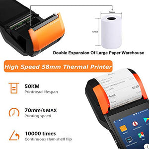 POS Receipt Printer 58mm Thermal Printer with Android OS 5.45" Touch Screen, Support 4G, Bluethooth, Wi-Fi Compatible with Loyverse iREAP and CashStock for Sales Retail Print