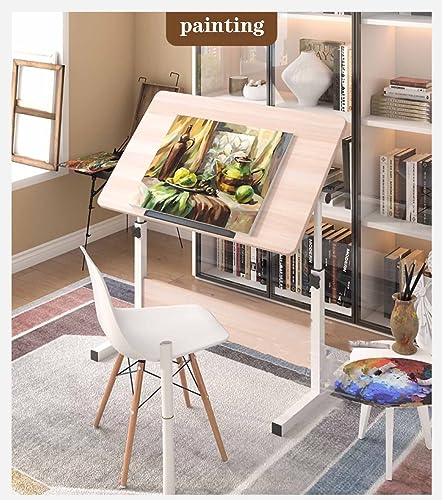 ZERVA Drafting Table with Height Adjustable Tilting Tabletop 60x40cm - Style 4