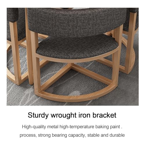 BYJSJY Round Dining Table and 4 Chairs Set, Negotiation Table and Chair, 80cm Small Round Tables - Color A4