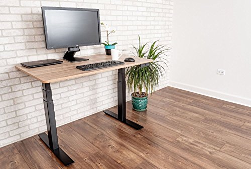 Luxor 48" W Dual Motor 3 Stage Electric Stand Up Desk - White Oak