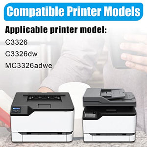 Compatible C331HK0 C331HC0 C331HM0 C331HY0 Toner Cartridge Replacement for Lexmark MC3326adwe C3326 C3326dw Printer, 6 Pack (3BK+1C+1M+1Y)