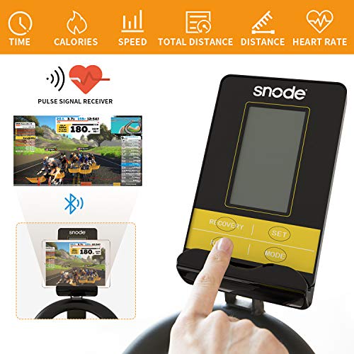 SNODE Magnetic Exercise Bike S9 with APP- Professional Cycling Bike with 4-way Adjustable Multifunctional Handlebar, Compatible with ZWIFT, Kinomap, Iconsole - Max 331 lbs