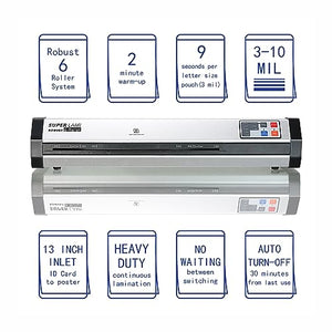 SINCHI Robust 6-Roller Laminator Machine, 13" Heavy Duty Thermal Laminator for Commercial Use