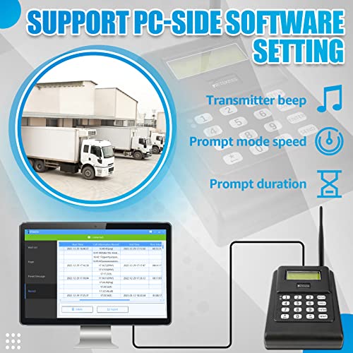 Retekess TD166 Restaurant Pager System, Long Range Coaster Pager, Smart Alerts, 10 Pagers - Warehouse, Logistics Center