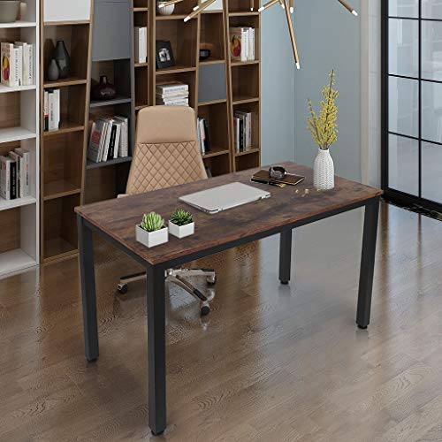 Gosuguu Home Office Computer Desk, Industrial Gaming Desk 40”, Laptop Desk with Thicker Tabletop, Sturdy Metal Frame,Industrial Style Writing Study Table