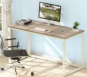 SHW Triangle-Leg Home Office Computer Desk, Oak