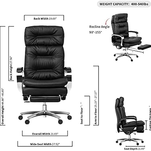 MADALIAN Office Chair with Pedal - Ergonomic Full Reclining Executive Management