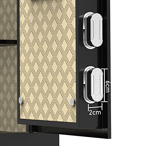 Fulocseny Fingerprint Safe Box 1.97 Cub Security Home Safe with Fireproof Waterproof Bag, with Digital Touch Screen and English Voice Broadcast, for Home Hotel Office