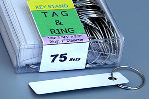 Key Rack, Key Organizer, 75MGN with 75 Metal Hooks & Nameplate for Dealerships/Realtors/Factories/Offices/Hospitals/Schools/Public Storage (Free 75 Sets of Tag & Ring), D & M in The USA