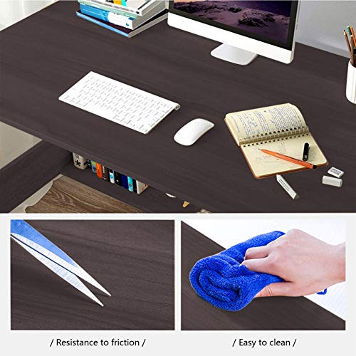 【Shipping from US】 39'' Computer Desk with Bookshelf,Modern Simple Gaming Desk Laptop Notebook Workstation Table with Storage Shelf for Home Office Sturdy Writing and Study Desktop (Black)