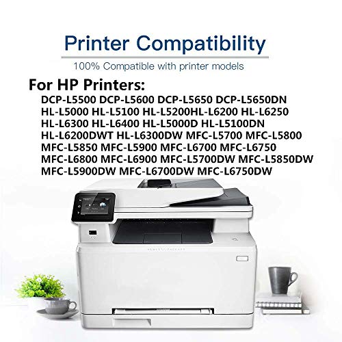 10-Pack (Black) Compatible HL-L6400DW HL-L6400DWT MFC-L5700 MFC-L5800 MFC-L5850 Printer Toner Cartridge Replacement for Brother TN850 TN-850 High Yield (8,000 Pages) Toner Cartridge