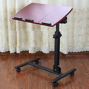 GaRcan Laptop Rolling Cart Table Height Adjustable Mobile Stand Desk