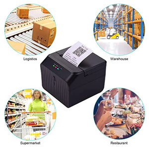 None Desktop 58mm Thermal Receipt Printer Wired Barcode Printer USB BT Connection ESC/POS Command