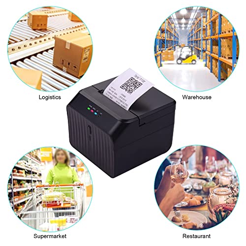 Desktop 58mm Thermal Receipt Printer Wired Barcode Printer USB BT Connection ESC/POS Command