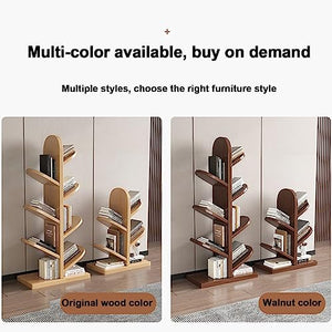 JacCos Large Capacity Floor-Standing Wooden Book Display Rack, 4/7/9-Tier Magazine Holder