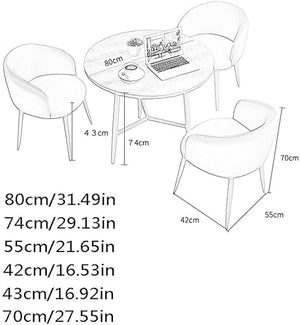 UsmAsk Conference Reception Room Furniture Set with Nordic Modern Table, Chairs (Yellow/Gray)