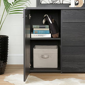 South Shore Office Storage Unit with File Drawer, Gray Oak