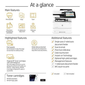 HP LaserJet Enterprise M527dn Multifunction Laser Printer with Built in Ethernet and Duplex Printing (Renewed)