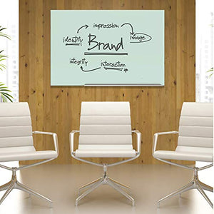 Quartet Magnetic Whiteboard, Glass White Board, Dry Erase Board, 74" x 42", Wide Format, Aluminum Frame, Element (G7442E)