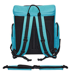 Feeldom STAR - Deluxe Multi-function Backpack - Aqua Blue, Water-resistant, Super Heavy-duty Reinforced Padded Nylon, Top-opening, Beverage Cooler Pockets, Rubber Zippers, Lightweight