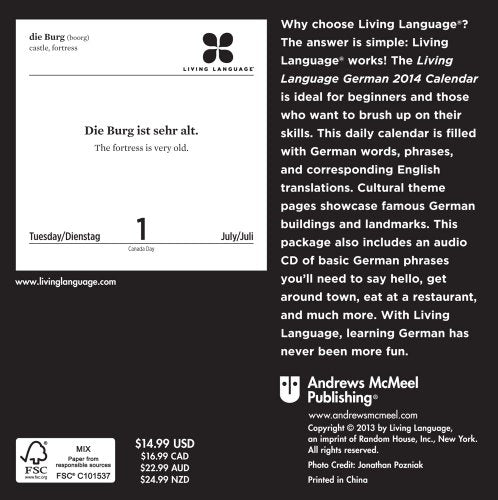 Living Language: German 2014 Day-to-Day Calendar: Daily Phrase & Culture Calendar