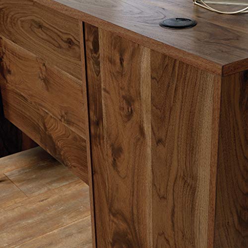 Sauder 421113 Clifford Place Executive Desk, L: 59.06" X W: 23.43" X H: 30.00", Grand Walnut finish