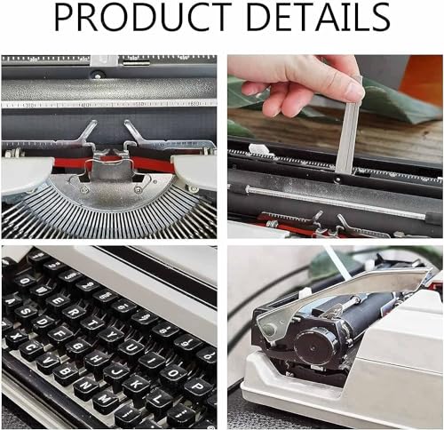 Quepiem Retro Manual Typewriter with Case - Red