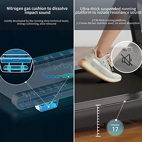 FUNMILY Treadmill for Home, Folding Treadmills with Desk and Bluetooth Speaker, Portable Electric Treadmill Machine for Running Walking Workout, 265 LBS Weight Capacity (Silver)