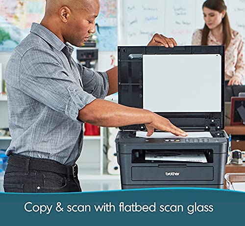 Brother Premium HL L23 Series Compact Monochrome All-in-One Laser Printer I Print Scan Copy I 2.7" Color LCD I Wireless | Mobile Printing I Auto 2-Sided Printing I 36 ppm + Delca HDMI Cable