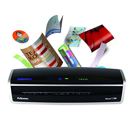 Fellowes Venus 2 125 Laminator with Pouches Kit, Black/Silver, 5.1" x 21.3" x 8.2