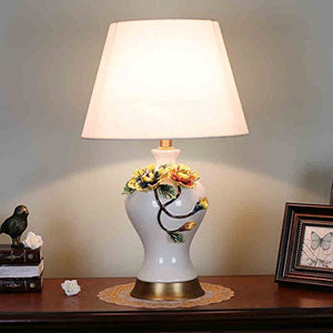 505 HZB European Porcelain Ceramic Lamp, Bedroom Bedside Cabinet Lamp, Living Room Study Lamp
