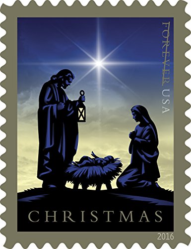 Nativity USPS Forever First Class Postage Stamp U.S. Holy Family Holiday Christmas Sheets (100 Stamps) (5 Booklets of 20 stamps)