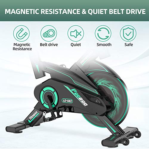 pooboo Indoor Belt Drive Exercise Bike Stationary