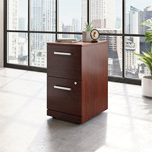 Home Square 2-Piece Set: 72" x 30" Desk & 2-Drawers Mobile File Cabinet