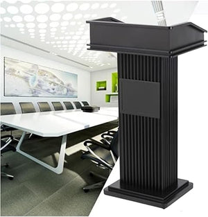 JOuan Lectern Podium Stand with Open Storage Iron Paint