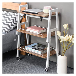 Desktop Printer Stand 3-layer Floor-standing Printer Stand with Storage Laptop Stand with Four Rollers Can Hold 110 Pounds for Office Storage & Organization Printer Desk Stand ( Color : Natural )